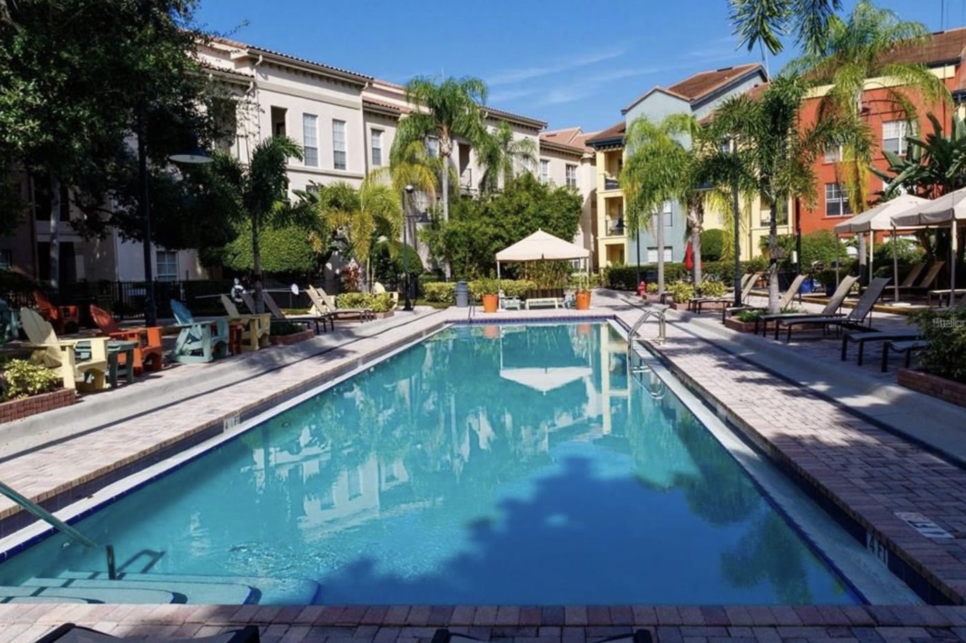 The heated community pool at The Madison at SoHo, 2410 W Azeele Street, Tampa